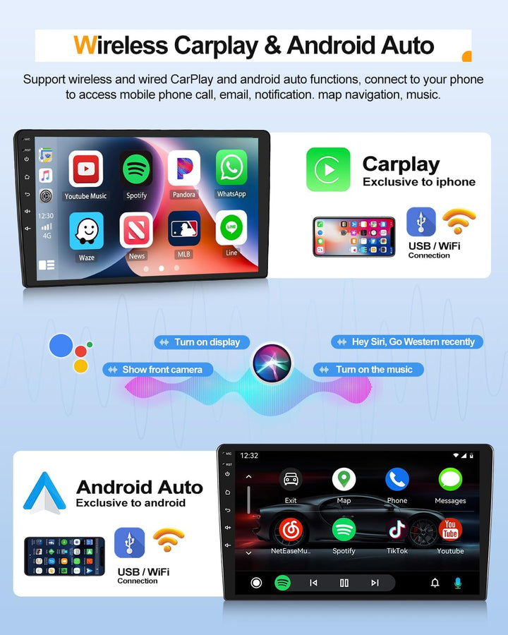 2G+64G CAMECHO Android 13 Autoradio für Hyundai IX35 2010-2015 mit Navi Carplay Android Auto,Doppel