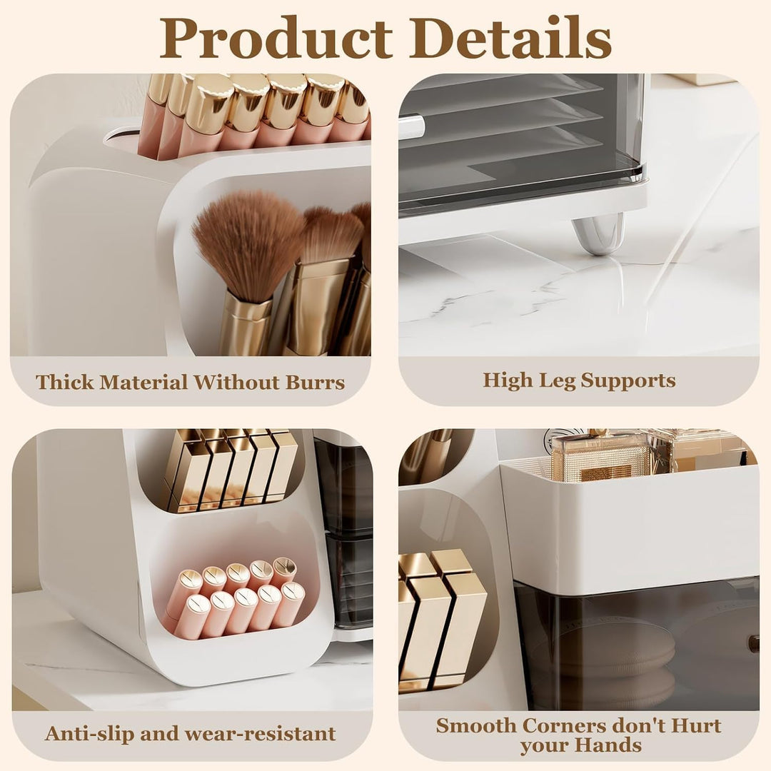 Make Up Organizer, Multifunktion Schminktisch Organizer, 3-in-1 Kosmetik Organizer, Schmink und Skin