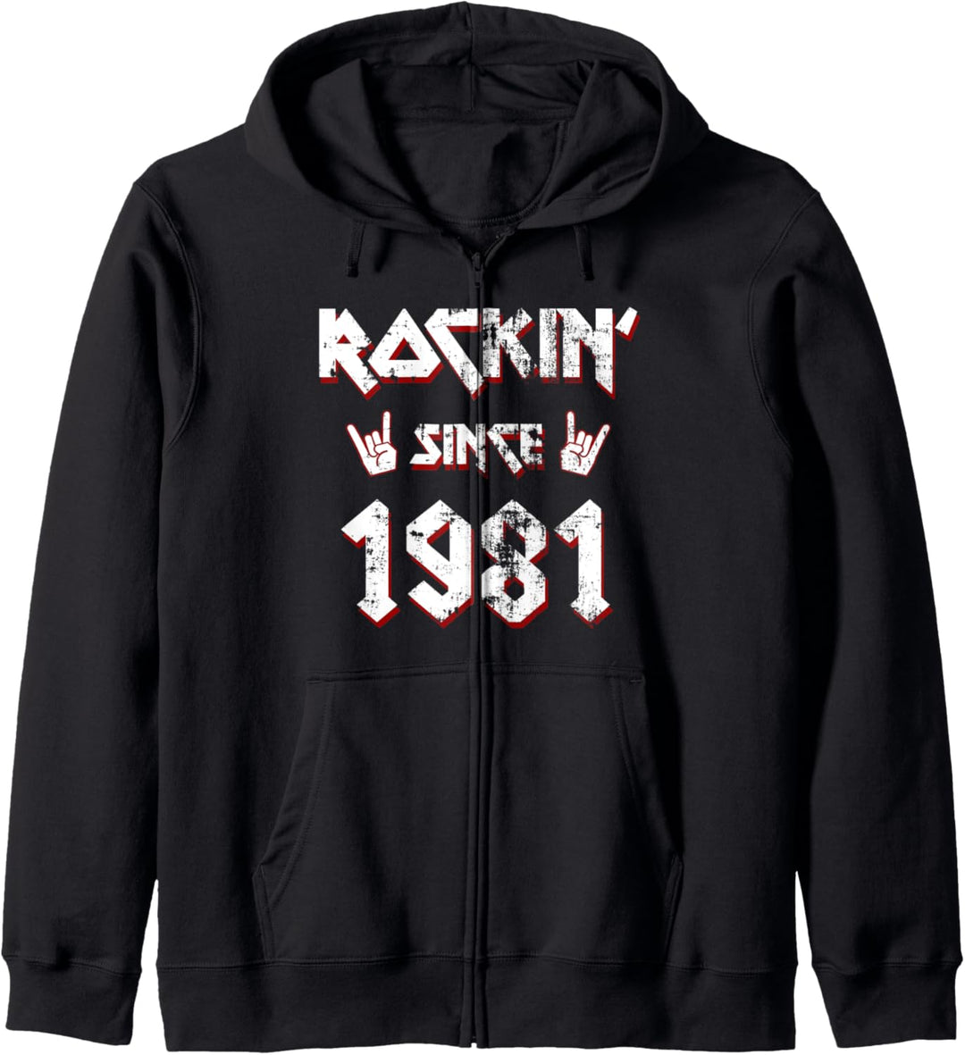 Rockin Since 1981 41 Jahre Alt Geburtstagsgeschenk Kapuzenjacke