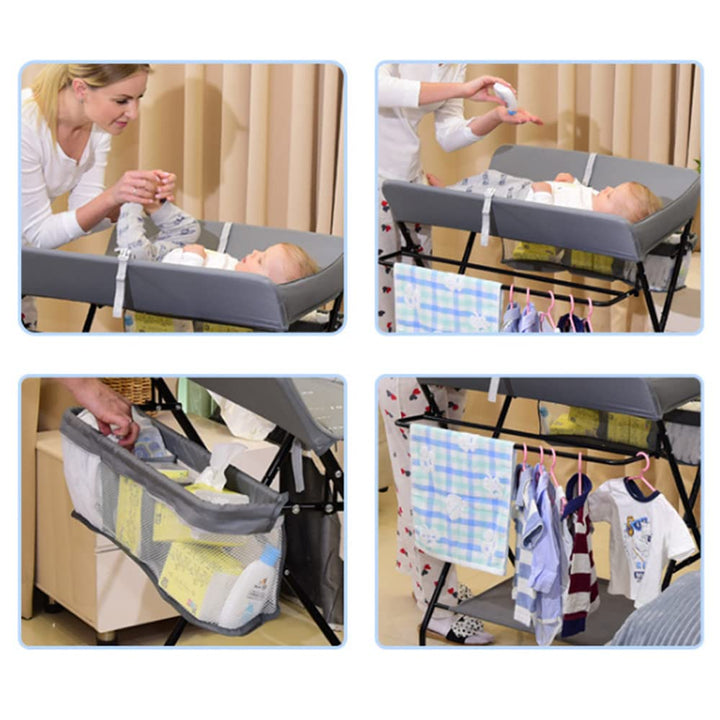 Baby Wickelkombi Mobiler Bade-Wickeltisch faltbar,klappbare Wickelkommode mobiler,Wickeltisch mit Wi