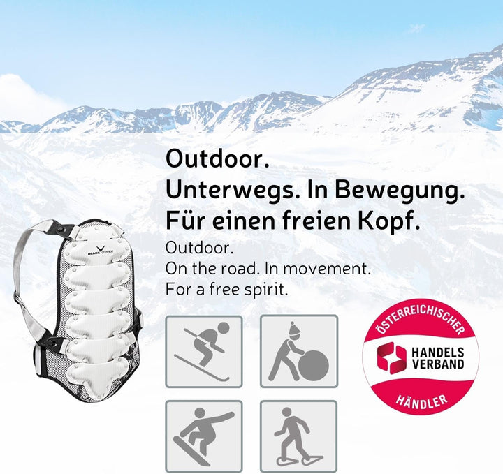 Black Crevice Rückenprotektor für Kinder, Jugendliche & Erwachsene I Atmungsaktiver & ergonomisch ge