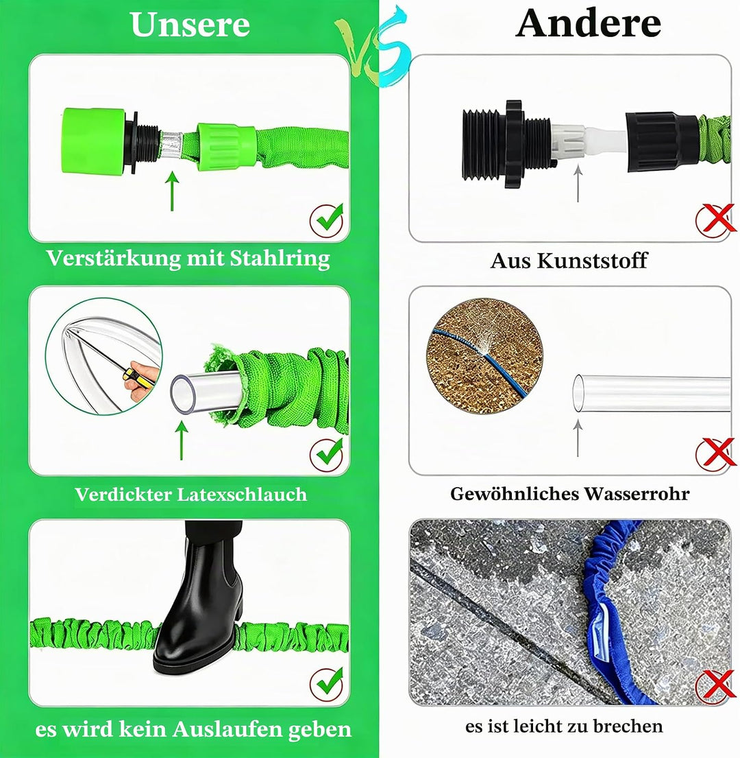 CLMCL 7.5m/25ft erweiterbare Gartenschlauchrohre, erweiterbarer Gartenschlauch, flexible Stretch-Was