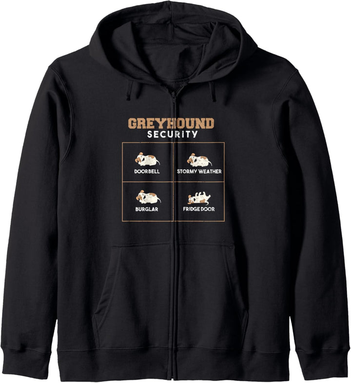 Sicherheit: Greyhound Security - Hunde Sprüche Kapuzenjacke