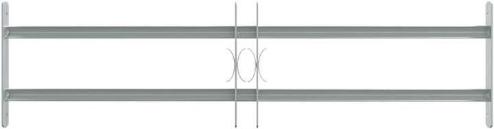 vidaXL Fenstergitter 700-1050 mm Ausziehbar Sicherheitsgitter Einbruchschutz 2 Querbalken/700-1050 m