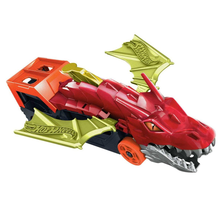 Hot Wheels Drachenwerfer, inkl. Auto, Mehrfarbig, einzigartig (Mattel GTK42)