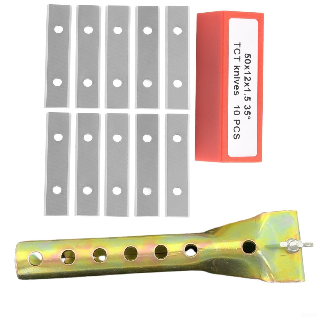 Farbschaber Set, quadratisch Spachtelmesser, massives Wolframkarbid, 10 Ersatzklingen mit 1 Farbscha