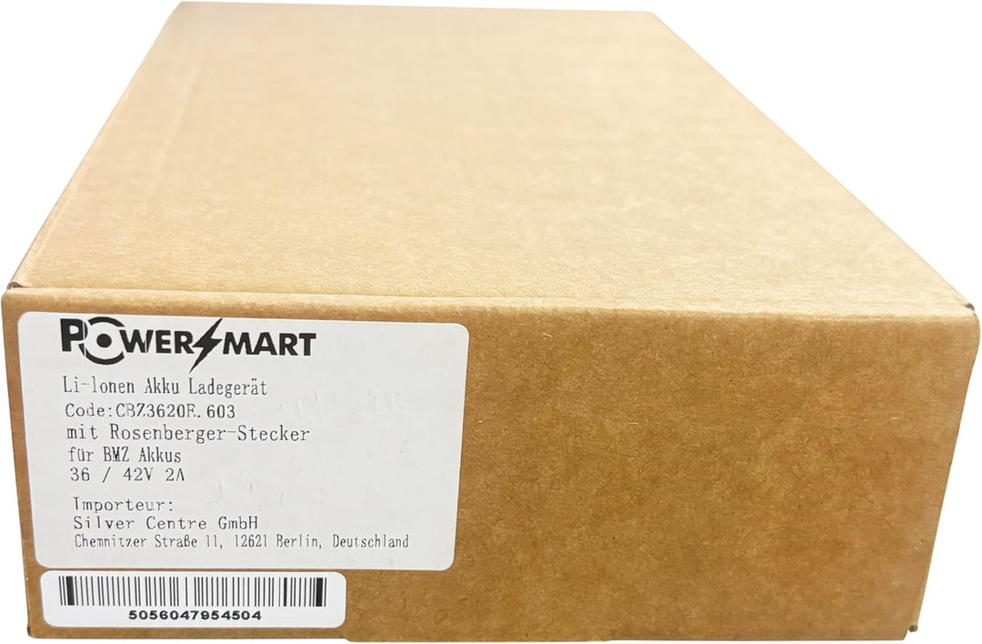PowerSmart 42V 2A Ladegerät für 36V Lithium-Ionen Akkus mit Rosenberger Stecker für Rotwild, ZEG, BM