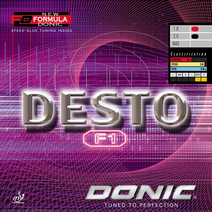 Donic Belag Desto F1 rot 2,0 mm, rot 2,0 mm
