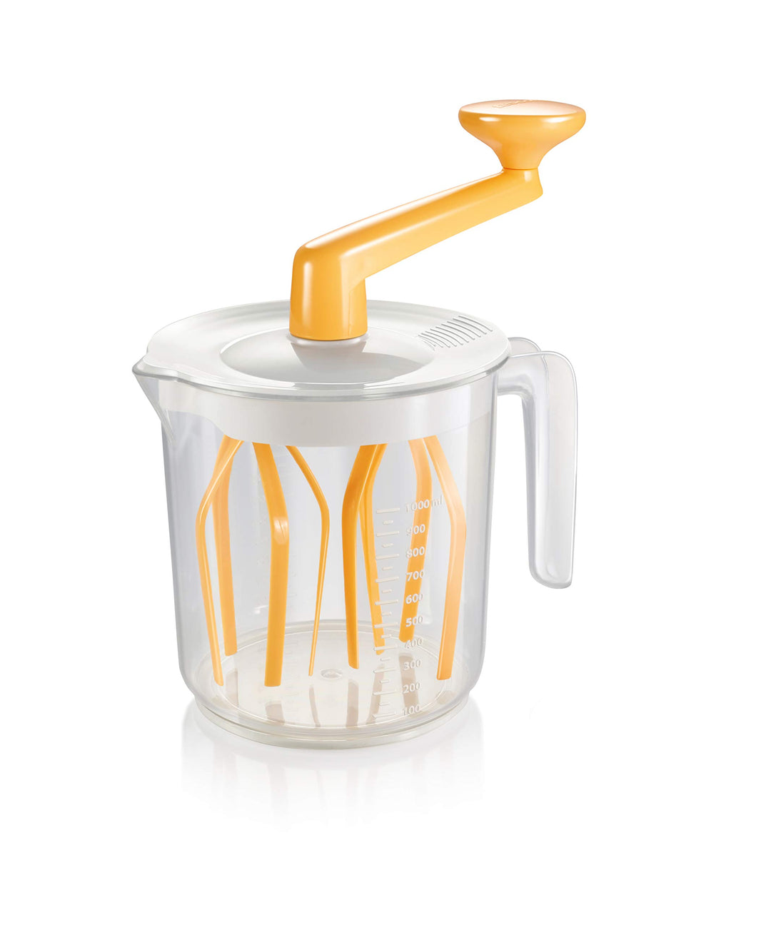 Tescoma Mechanischer Handrührer DELÍCIA 1000 ml, Weiss / Gelb
