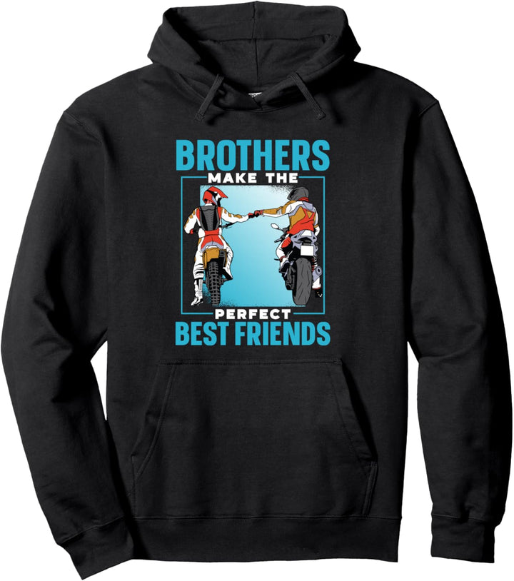 Brüder Sind Die Perfekten Besten Freunde Motorrad Team Pullover Hoodie