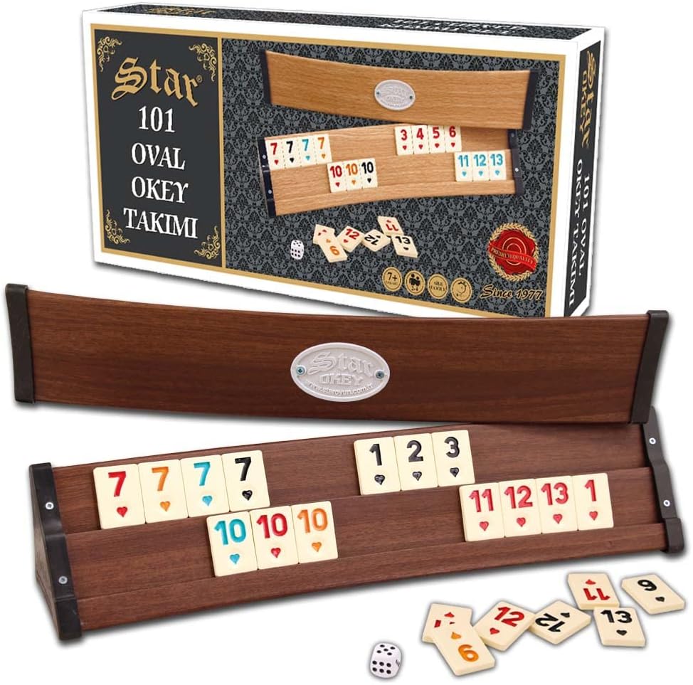 Star 1010631, Rummy curved, Romme, Okey Set oval, aus Kunststoff