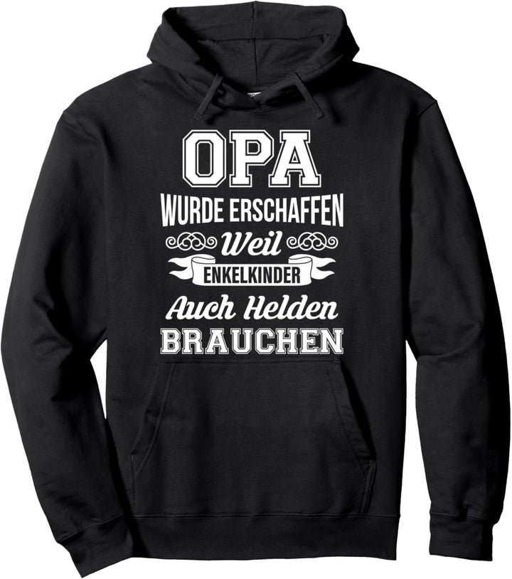 Opa Grossvater Vatertag Spruch Geburtstag Lustig Held Enkel Pullover Hoodie