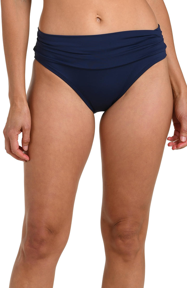 La Blanca Damen Hipster Badeanzughose mit gebändertem Bikini-Unterteile 10 Indigo, 10 Indigo