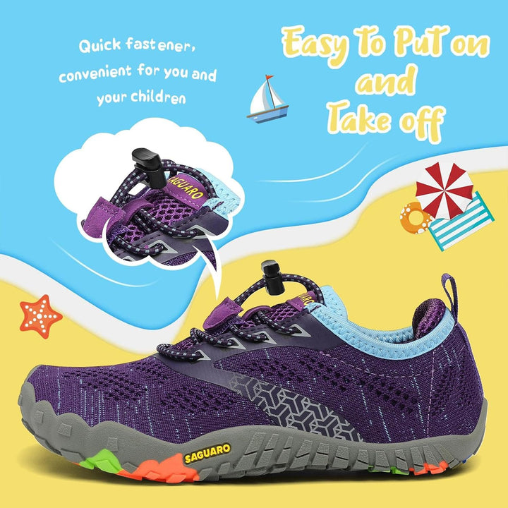 Saguaro Trailschuhe für Kinder, Mädchen, Sportschuhe, atmungsaktiv, rutschfest 29 EU Violett, 29 EU