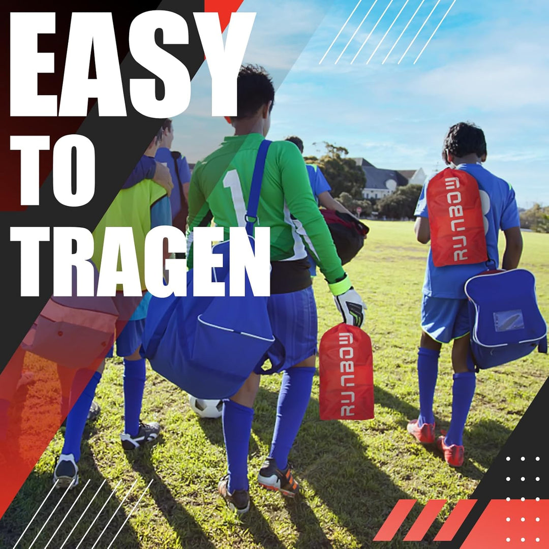 274 x 152 cm Kinder Fussballtor mit Tragesack, tragbare Fussballnetze für Hinterhoftraining, Indoor/