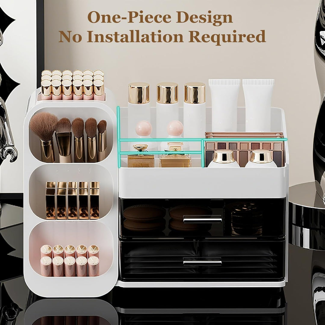 Make Up Organizer, Multifunktion Schminktisch Organizer, 3-in-1 Kosmetik Organizer, Schmink und Skin