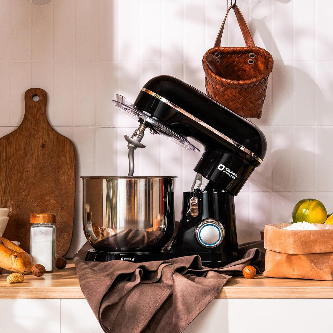 Kitchen in the box Kompakte Küchenmaschine 3,5 L, Rührmaschine &amp; Knetmaschine mit 10 Geschwindigkeit