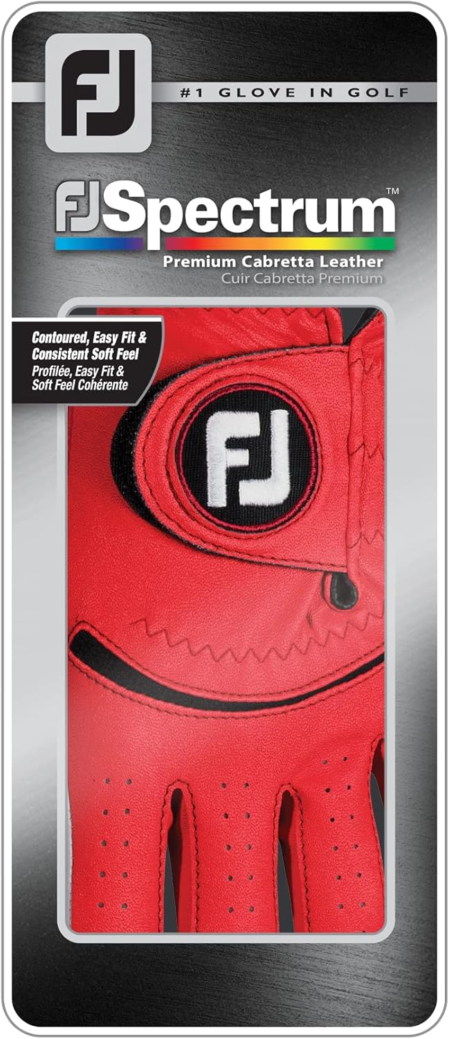 FootJoy Spectrum Herren Golfhandschuh LH - für Rechtshänder - Hellblau (XL) XL rot, XL rot