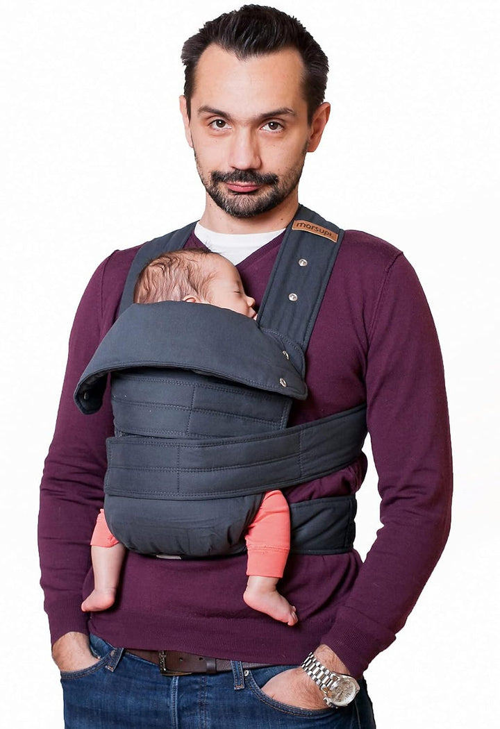 marsupi Babytrage und Neugeborenen-Trage, Version 2.0 (L, Classic/Grey/grau) L Classic / Grey, L Cla