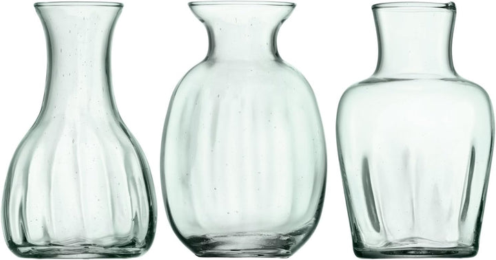 LSA Mia Mini Vasentrio H11cm Recycelt/Optisch x 3 H11cm Trio Set, H11cm Trio Set