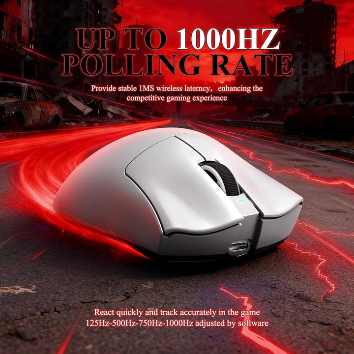 MAMBASNAKE x Attack Shark V3PRO Kabellose Gaming-Maus mit Magnetischer Ladestation, PAW3311-Sensor,