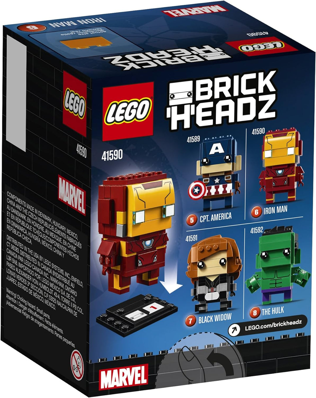 LEGO Brickheadz 41590 - "Iron Man Konstruktionsspiel, bunt 41590 Iron Man, 41590 Iron Man