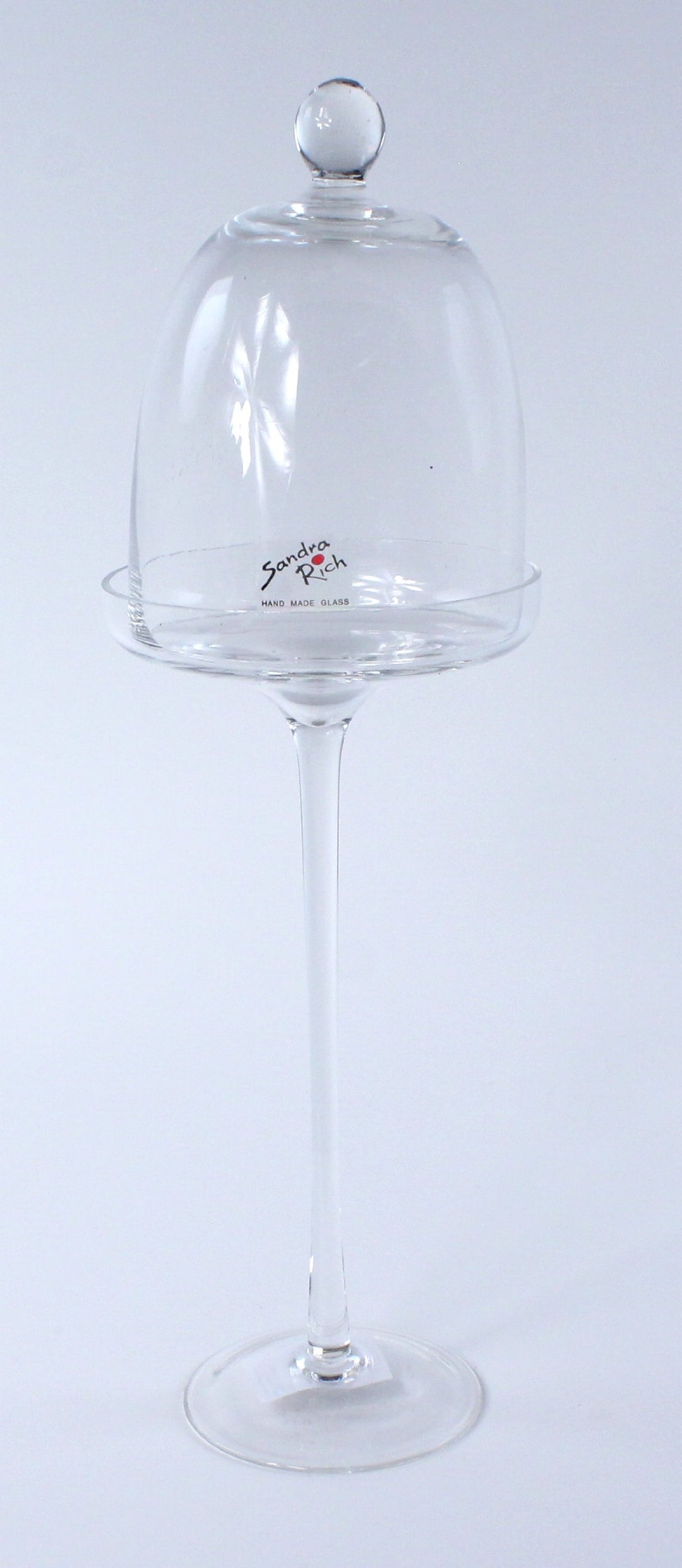 Glasteller mit Abdeckung Käseglocke Servierglocke Glasabdeckung Glassturz, 38 cm