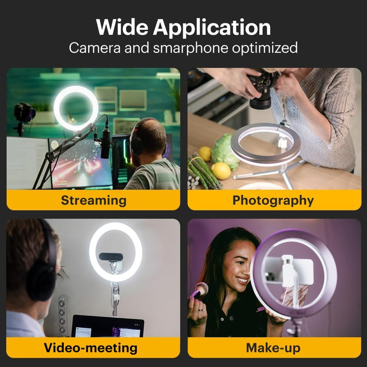 Kodak LED Ringlicht mit Stativ für Smartphones & kleine DSLR- und Actioncams (25cm Durchmesser; Vers