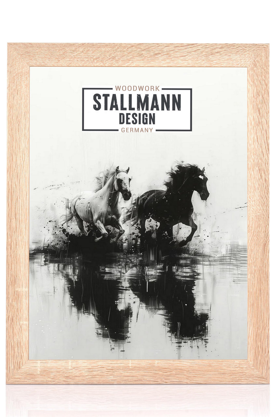 Stallmann Design Bilderrahmen 60x90 cm sonoma-eiche Holz mit Acrylglas Rahmen-Breite 40mm Posterrahm