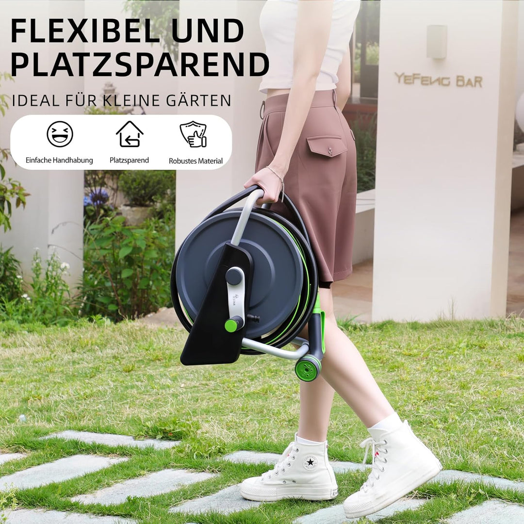 GartenSchlauchtrommel, Schlauchwagen für bis zu 20-30m 1/2 zoll-Schlauch, Wandmontierter Wasserschla