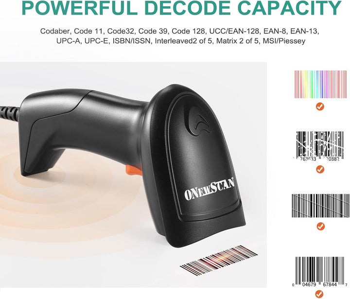 USB Barcode Scanner, 1D Laser Kabel Handheld Barcode Scanner für Mobile Zahlung, Convenience Store,