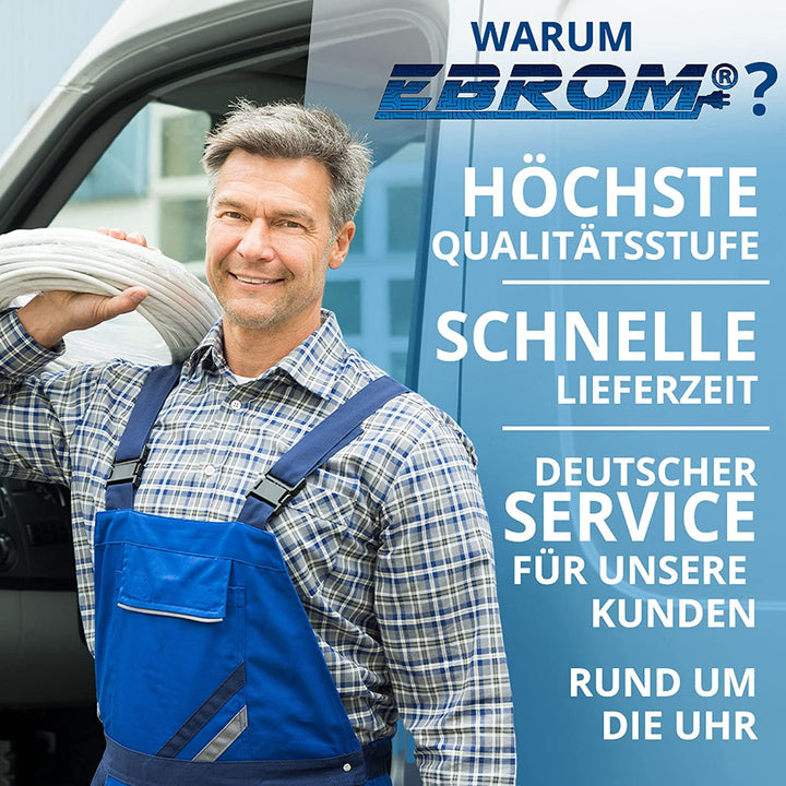EBROM NYM-J 5x25 mm² - Mantelleitung - Installationskabel - Feuchtraumkabel - grau - Auswahl in 1 Me