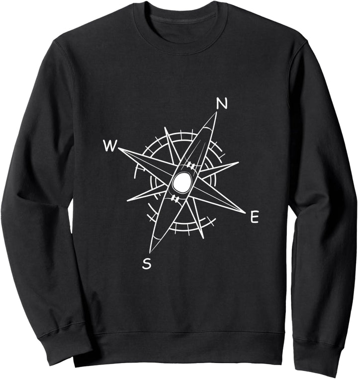 Kajak Lustiger Kompass Kajak Design Sweatshirt