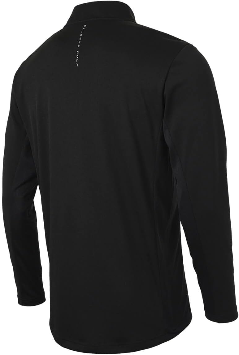 Ellesse Herren Rolbi Anti-Odour-Feuchtigkeitsdocht 1/2 Zip-Golf-Pullover XL Schwarz, XL Schwarz