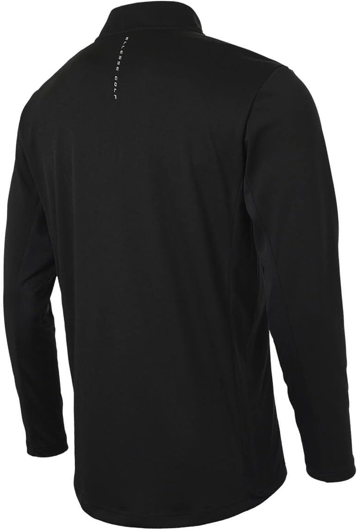 Ellesse Herren Rolbi Anti-Odour-Feuchtigkeitsdocht 1/2 Zip-Golf-Pullover XL Schwarz, XL Schwarz