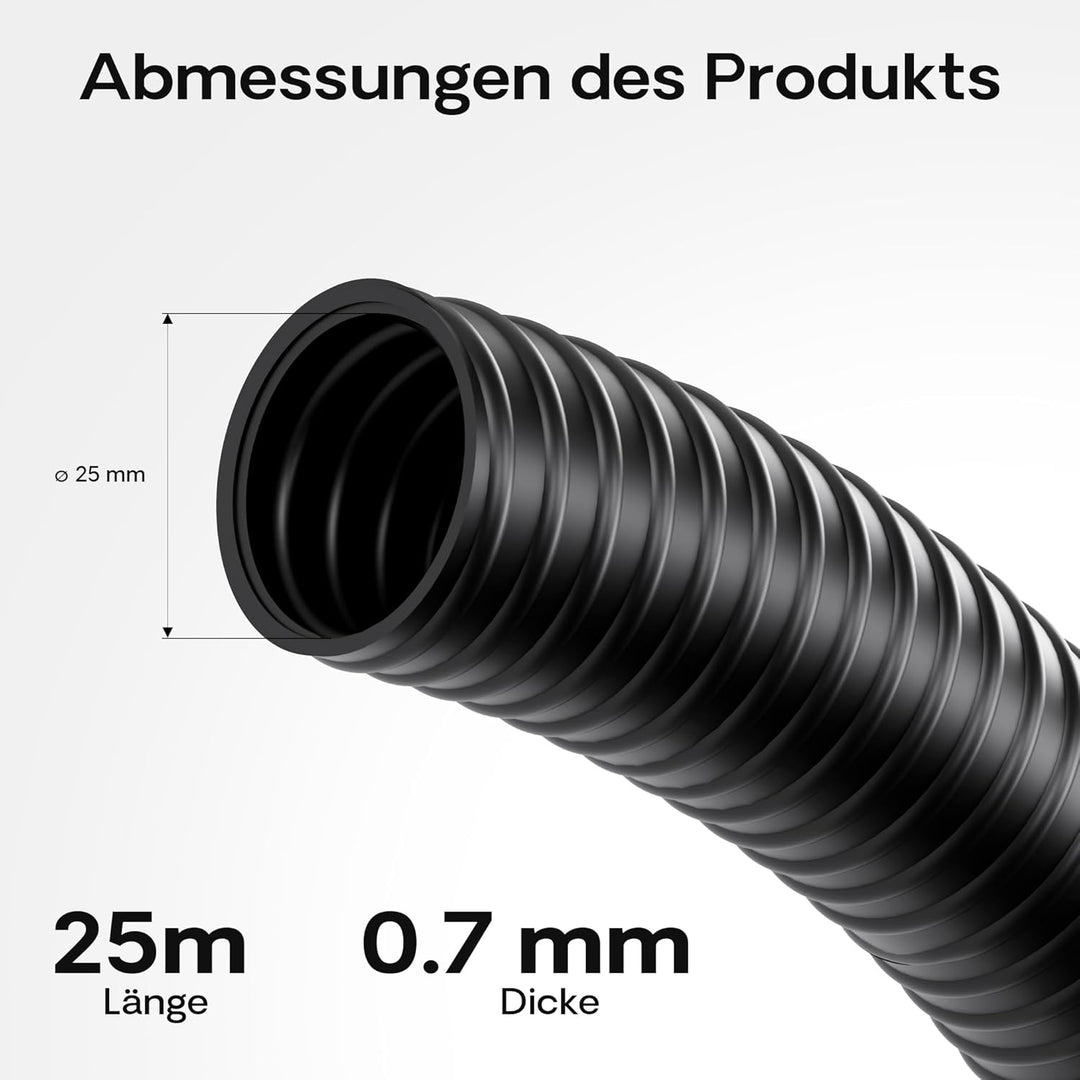 Wiltec 25m Teichschlauch 25mm (1") - Made in Europe