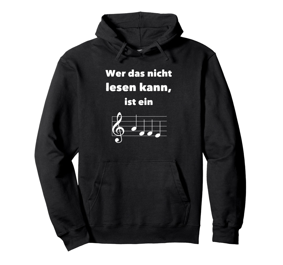 Wer das nicht lesen kann ist ein Affe Lustiges Musik Design Pullover Hoodie