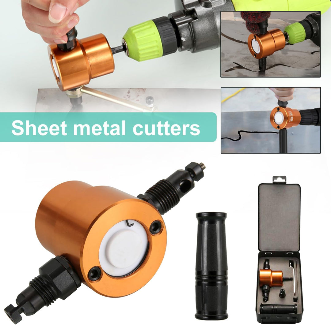 7 Stück Blechschneider für Akkuschrauber, 360 Degree Adjustable Blechschneider, Doppelkopf Blechknab
