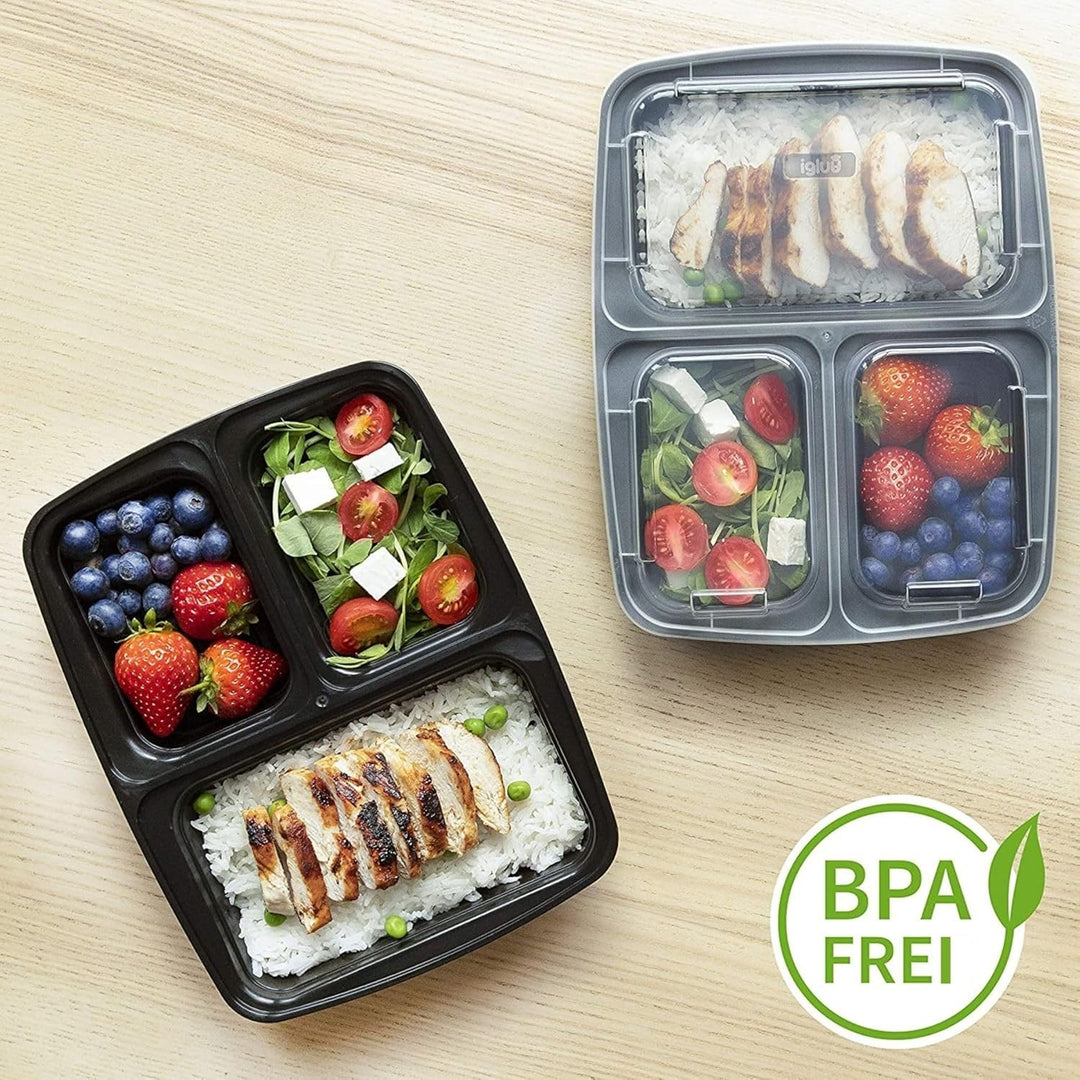 Igluu Meal Prep Boxen mit Deckel (10er-Pack) - wiederverwendbar, mikrowellen-, gefrier-, spülmaschin