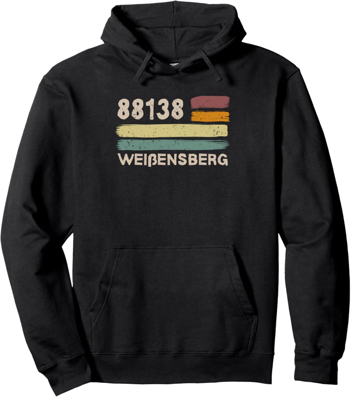 Retro 88138 Weissensberg Vintage Gemeinde PLZ Pullover Hoodie