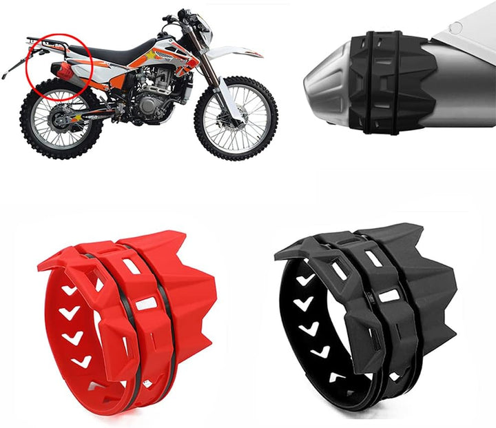 Motorrad-Auspuff-Schalldämpferschutz, Motorrad-Schalldämpfer-Hitzeschutzabdeckung mit Installationsr
