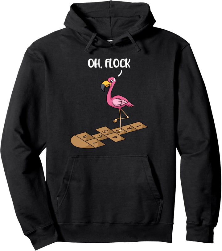 Flamingo Hopscotch Pullover Hoodie
