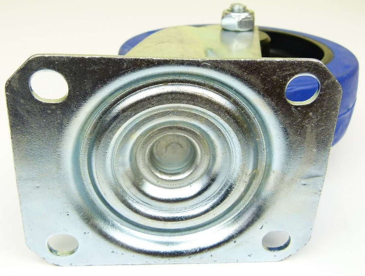 4 Stück 125 mm Blue Wheels Lenkrollen Transportrollen Blau 200kg / Rad - INDUSTRIEQALITÄT (4x Lenk),