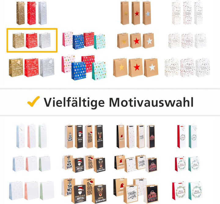 HEKU Geschenktaschen-Set, Glitter &