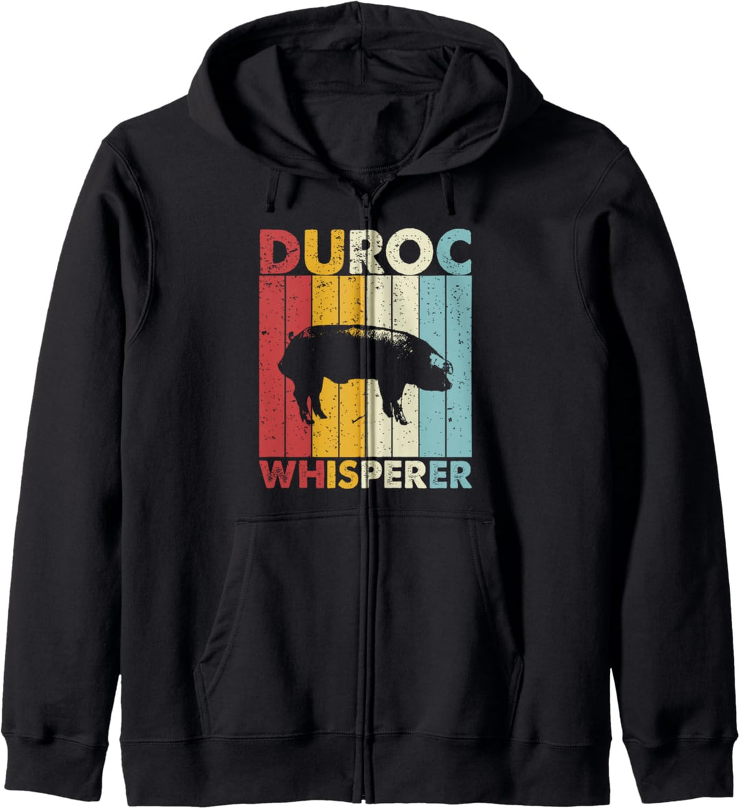 Schwein Papa Mama Flüsterer - Farmer Züchter Vintage Duroc Kapuzenjacke