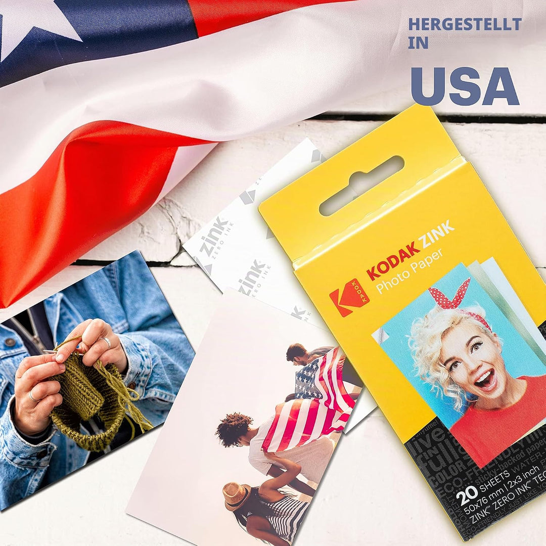 Kodak x Barbie Step Slim Kabelloser Sofortbild-Fotodrucker Barbie Geschenk-Bundle (Iconic Style) + B