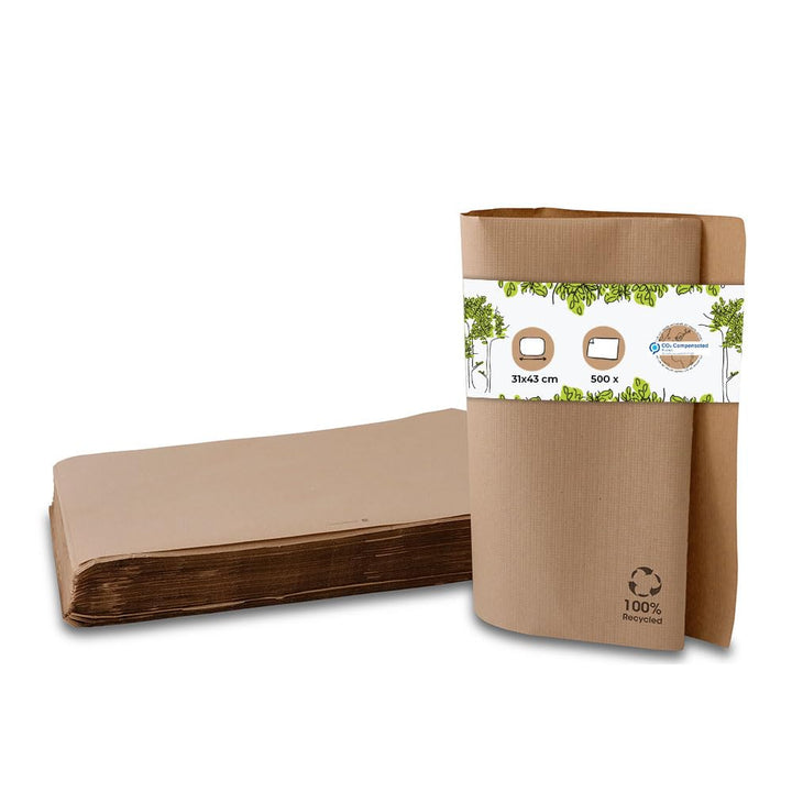 BIOZOYG Papiertischset aus Recyclingpapier I Platzdeckchen eckig Tischset Platzset Papier 500 Stück