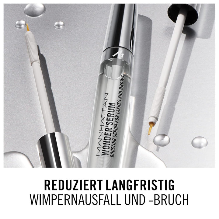 Manhattan Wonder Lash & Brow Serum, pflegendes, wachstumsförderndes Serum für Wimpern und Augenbraue