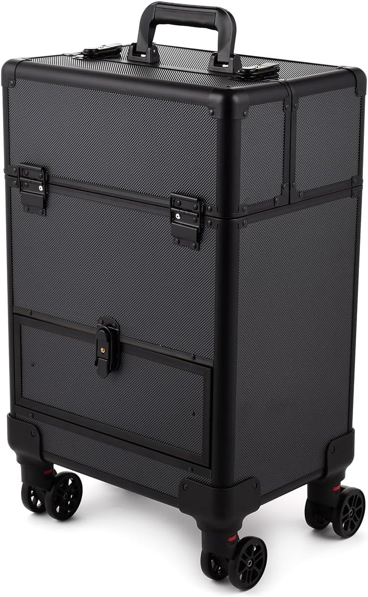 Kosmetikkoffer Schminkkoffer Beauty Make-up Case Multikoffer professioneller Make-up Rollkoffer Orga