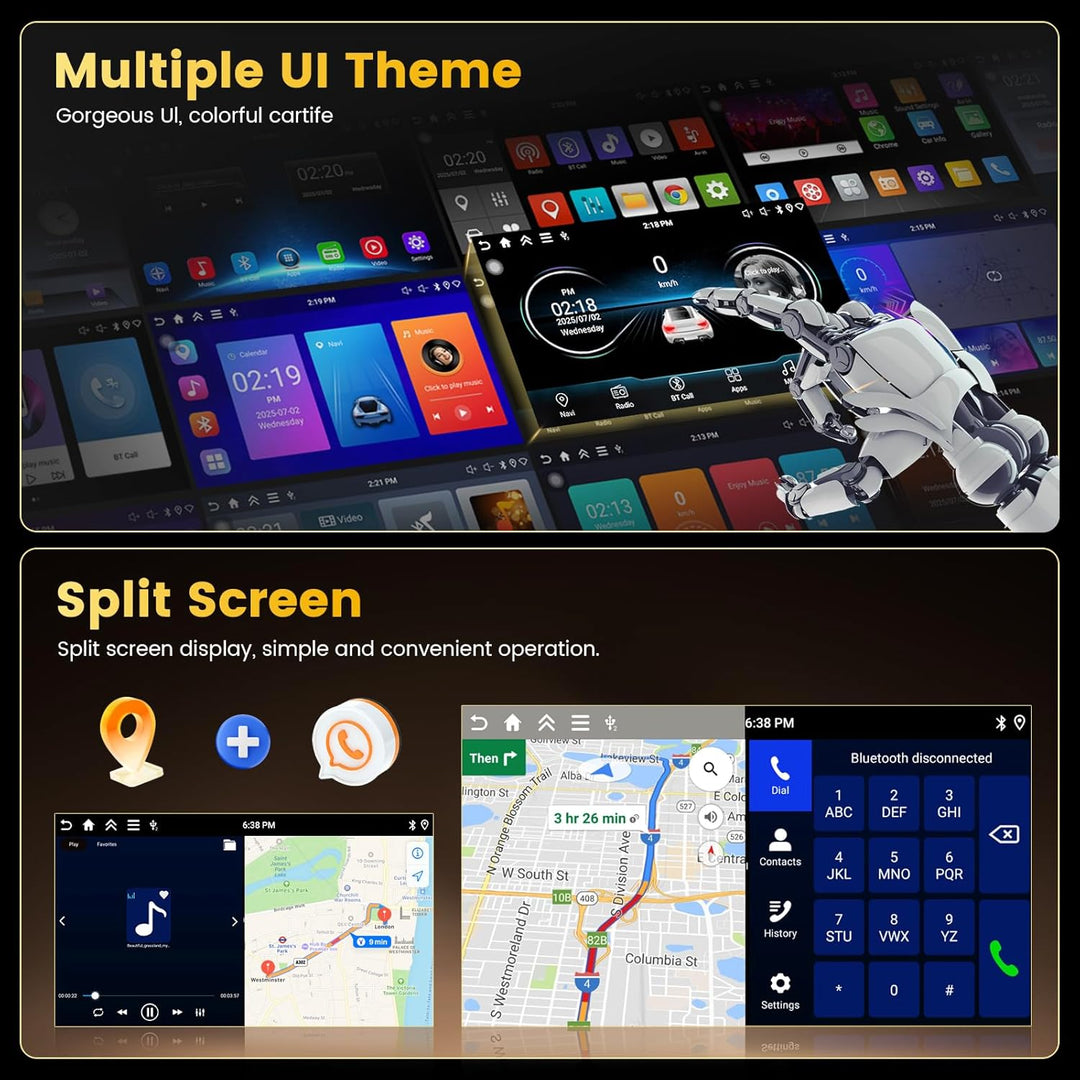 4+64GB Android 15 Autoradio für Seat Leon 2005-2012 Wireless Carplay Android Auto, 9 Zoll Touchscree